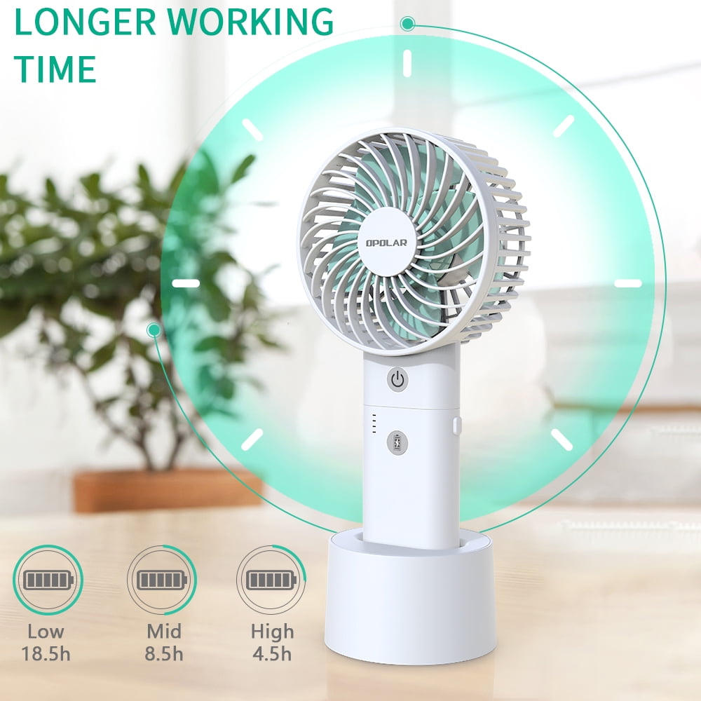 Kepooman Handheld Fan Portable, Mini Hand Held Fan, Rechargeable Handheld Fan with Base & Power Bank for Women Girls Kids Outdoor, White Kepooman Handheld Fan Portable, Mini Hand Held Fan, Rechargeable Handheld Fan with Base & Power Bank for Women Girls Kids Outdoor, White