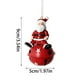 thumbnail image 3 of Adorno de Papá Noel Decoración metálica pintada a mano para árbol de Navidad | Campana Colgante de Navidad Festiva | Campanilla de jingle rojo-blanco | Acento de decoración del hogar | 1 pieza, 3 of 5