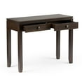thumbnail image 5 of Simpli Home Cosmopolitan 38 inch Wide Solid Wood Contemporary Console Sofa Table in Mahogany Brown, 5 of 6