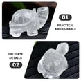 thumbnail image 4 of Glass Turtle Figurine Desktop Turtle Ornament Glass Turtle Statue Decorative Transparent Turtle Decor, 4 of 9