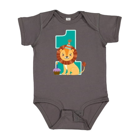 

Inktastic First Birthday Outfit Boy Lion 1 Year Old Gift Baby Boy or Baby Girl Bodysuit
