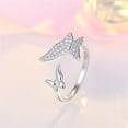 thumbnail image 6 of Under 5$ Open Rings for Women Fashion Cool And Mysterious Cubic-Zirconia Outer Band Spins Wonderful Gift Jewelry on Clearance, 6 of 6
