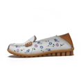 thumbnail image 6 of asdoklhq Womens Casual Shoes,Women's Comfortable Hollow Leather Printed Flat Casual Loafers Single Shoes, 6 of 8