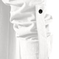 thumbnail image 5 of Men 2 Piece Outfit Set, Lace Up V Neck Long Sleeve Shirt & Elastic Waist Straight Pants, Lightweight Loose Casual Suit White XL(XL), 5 of 5