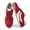 Red, variant on LUCKY STEP Retro Sneakers Thin Sole Lace up Lightweight Casual Shoes,Beige,Womens