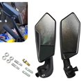 thumbnail image 1 of 0829 2 PCS Motorcycle Rear View Mirrors, Reduce Blind Spot Adjustable Safety Reflective Side Mirror, M8 M10 Bolt Mount Modification Accessories, for Most Motorcycles Scooters ATVs (Black), 1 of 1