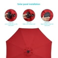thumbnail image 2 of CHYVARY 9ft LED Patio Umbrella Round Market Outside Table Umbrella for Deck, Poolside and Patio, Red, 2 of 9