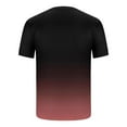 thumbnail image 6 of VBTAPA Men's T Shirt and Shorts Set 2 Piece Outfits Trendy Summer Tracksuits Gradient Printed Short Sleeve Casual Sportwear Set with Pockets Limited Time Sales Orange XXXXL, 6 of 7