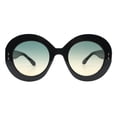 thumbnail image 2 of Womens Oversized Round Sunglasses Vintage Style Shades UV 400 Black, Green Beige, 2 of 4