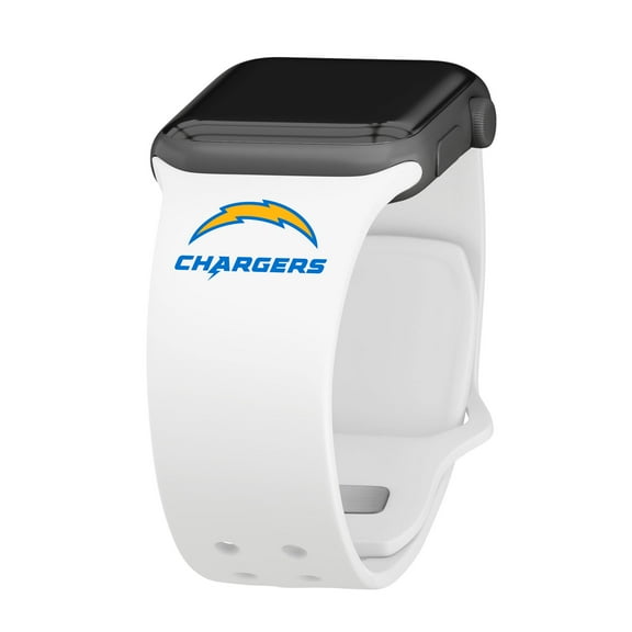 White Los Angeles Chargers Silicone Apple Watch Band
