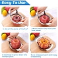 thumbnail image 3 of Apples Cutter Tool with 12 Blade, Stainless Steel Silver Sharp Apple Slicer, Fruit Corer Peeler and Divider for Up To 4 Inch Apples, 3 of 8