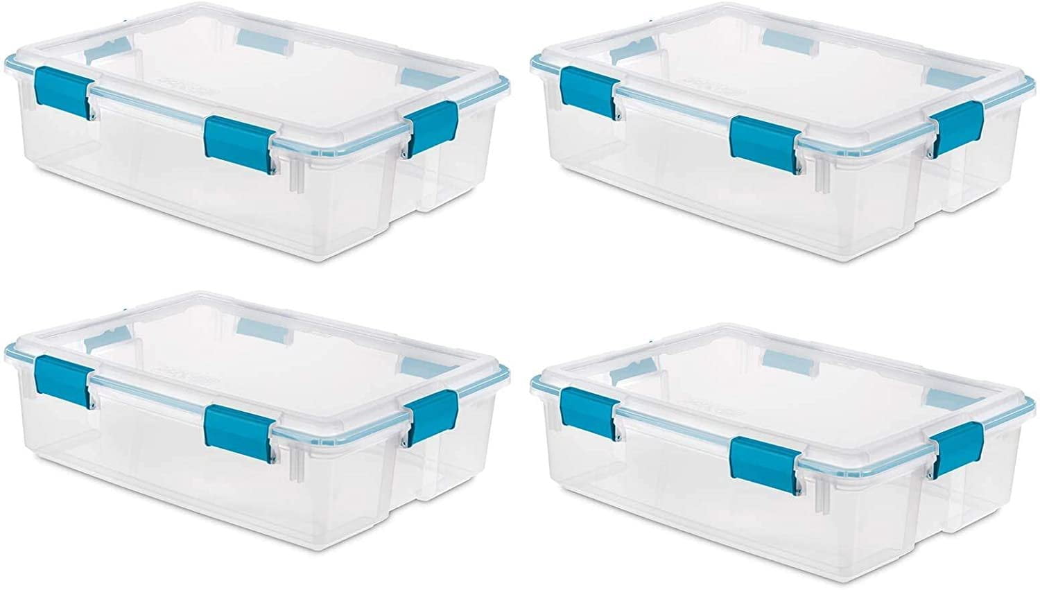 Sterilite Multipurpose 37 Quart Clear Plastic UnderBed Storage Tote