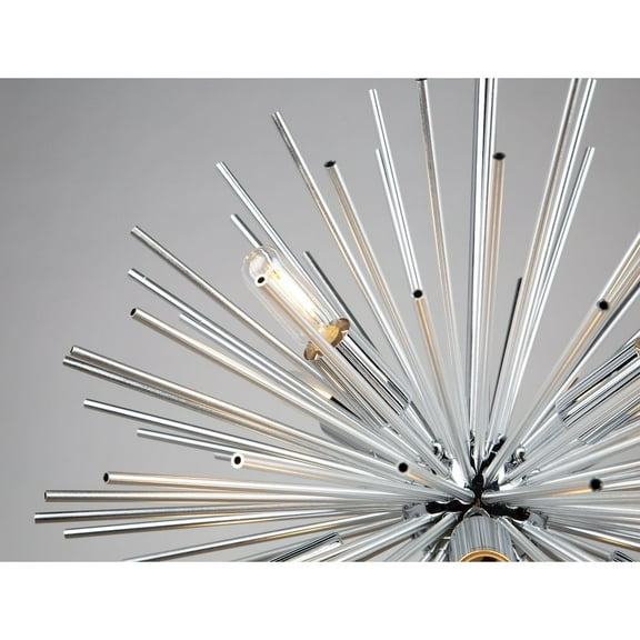 Artcraft Lighting Sunburst 8 Light Chandelier (Chrome)