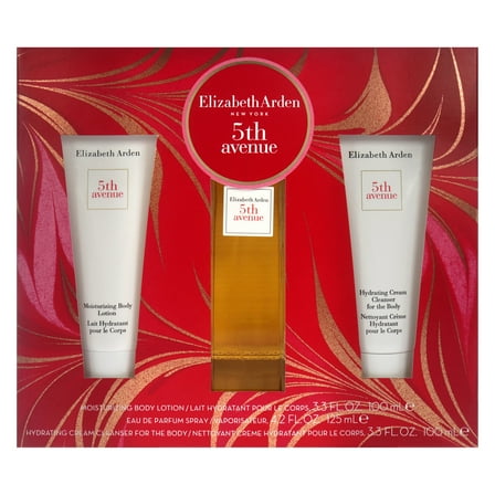 5th Avenue by Elizabeth Arden for Women - 3 Pc Gift Set 4.2oz EDP Spray, 3.3oz Moisturizing Body Lotion, 3.3oz Hydrating Cream Cleanser For The Body