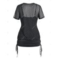 thumbnail image 3 of Camiseta Llana de Talla Extra de Diamantes de Imitación de 2 en 1 Rosegal  Camisetas tallas grandes, 3 of 5