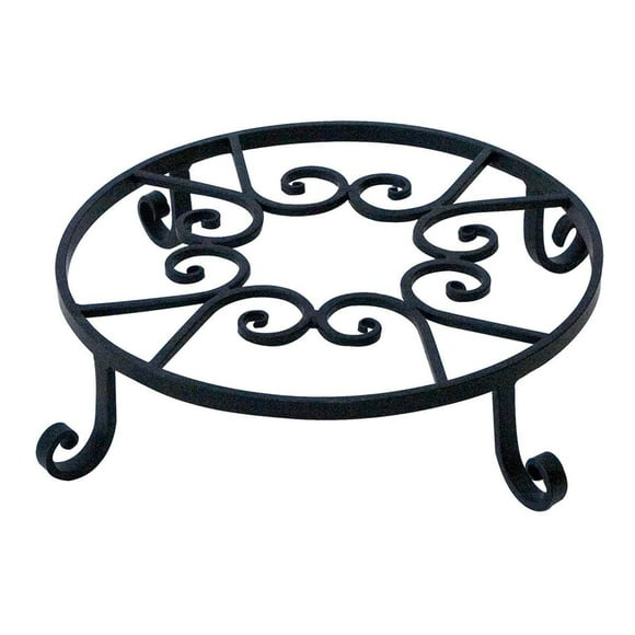 Dessous de plat Old World Dessous de plat noir pour plantes de 10 po