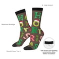thumbnail image 4 of Vsdgher Ho Ho Ho Merry Christmas Crew Socks for Men & Women, Breathable Casual Athletic Ankle Socks, 4 of 6