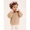 thumbnail image 4 of GYRATEDREAM Toddler Baby Girl Knit Sweater Warm Sweatshirt Long Sleeve Pullover Shirt Tops Cute Fall Winter Clothes, 4 of 9