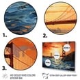 thumbnail image 3 of Designart "Golden Gateway Orange Bridge II" Bridges Floater Framed Wall Art Living Room, 3 of 7