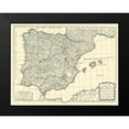 thumbnail image 2 of Sayer 18x15 Black Modern Framed Museum Art Print Titled - Kingdoms Spain Portugal - Sayer 1790, 2 of 5