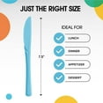 thumbnail image 6 of Exquisite Disposable Knives - 200 Light Blue Plastic Knives - Blue Party Supplies, 6 of 8