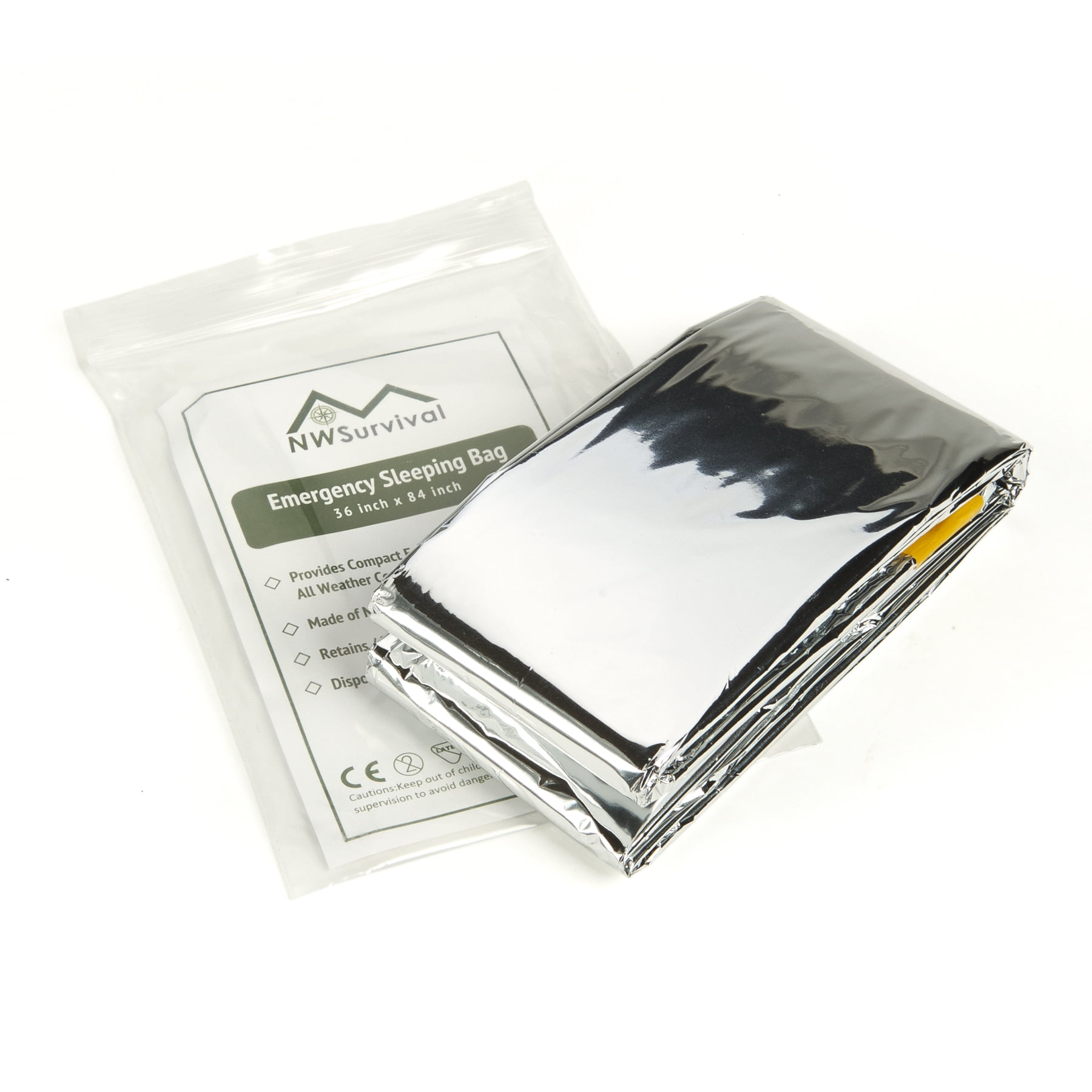 Equipped Outdoors Emergency Mylar Sleeping Bag 84 X 36 Blanket