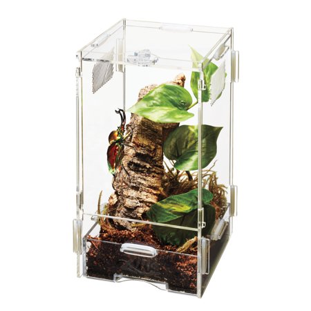 Zilla Micro Habitat Reptile Terrariums with Locking Latch Arboreal, Small Acrylic
