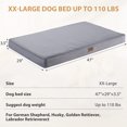 thumbnail image 4 of Bfpethome Cama Para Perros Grandes, Impermeable, Ortopédica, Con Funda Extraíble Y Lavable, Alfombrilla De Espuma Para Huevos (47 X 29 Pulgadas), Color Gris, 4 of 8