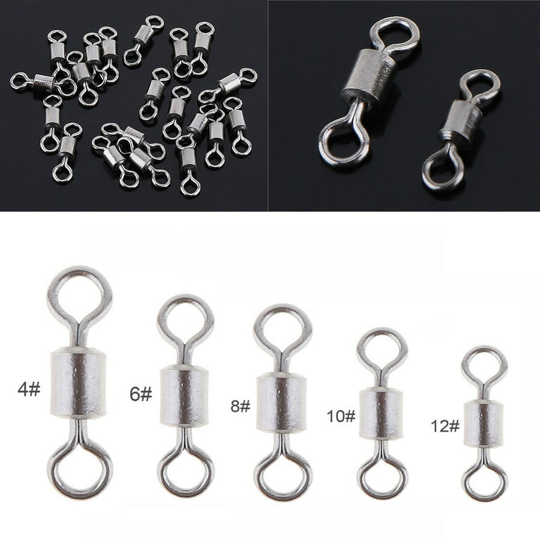 251Pcs Fishing Rolling Swivel High-strength Stainless Steel Rolling Barrel  Swivel Fishing Tackle-30Lb to 97 Lb