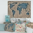 thumbnail image 1 of Designart Ancient Map of The World I Canvas Wall Art, 1 of 4