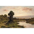thumbnail image 2 of Benjamin Williams Leader 24x17 Gold Ornate Framed and Double Matted Museum Art Print Titled - Evening on the Thames at Shillingford (1905), 2 of 4