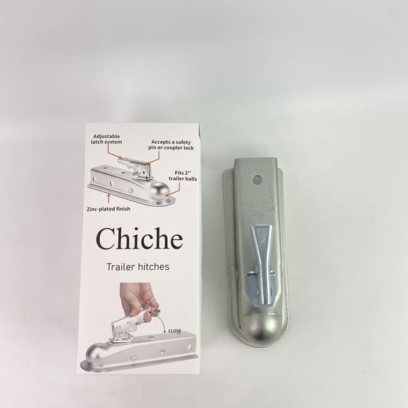 Chiche Trailer hitches,Straight Tongue Trailer Coupler for 2-Inch Channel, 2-In Hitch Ball, 3,500 lbs