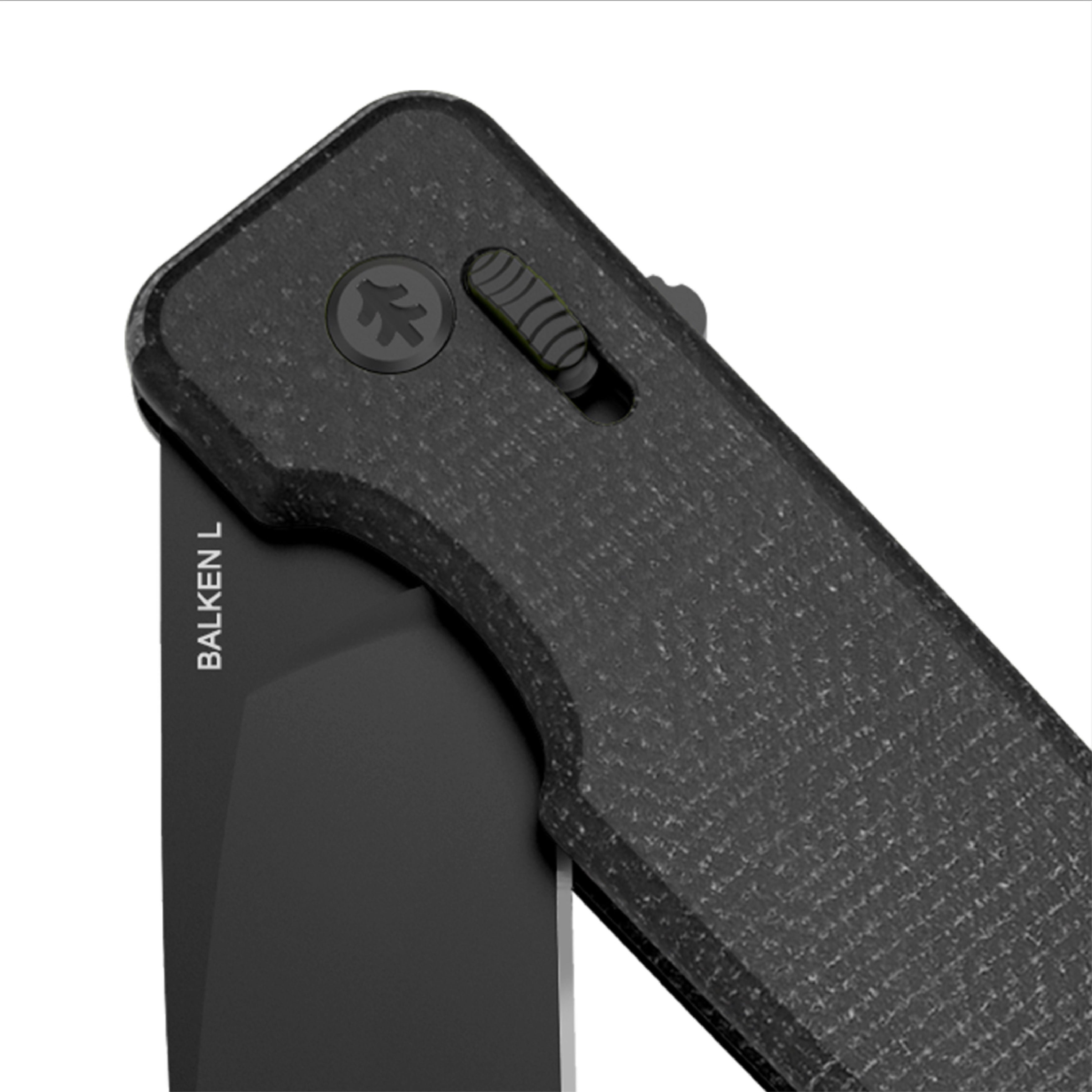 Swiss Tech Balken L Folding Knife, 14C28N Steel, Black Micarta Handle, EDC Crossbar Lock
