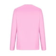 thumbnail image 5 of Htigea Plus Size Tunic Tshirts for Women Crew Neck Long Sleeve Pullover Tops Casual Everyday Loose Shirts Pink XXXXXL, 5 of 5