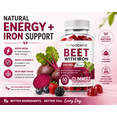 thumbnail image 2 of Healblend Beet Root Gummies 200mg - Nitric Oxide Booster Beets with Iron for Heart Health, Circulation & Healthy Blood Pressure Support, Natural Flavored - 60 Gummy, 2 of 11
