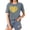 Gray, variant on Giftesty Blouses for Women Dressy Casual Women's Baseball Sport Printed T-shirt with Round Neck and Short Sleeved Top