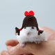 thumbnail image 3 of Mini gorro tejido a mano para animales pequeños. Adorable gorro de hámster tejido con correa ajustable. Ranas, conejitos, arcoíris y zanahorias. Mini gorros tejidos a mano. Mini gorro., 3 of 6