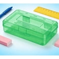 thumbnail image 2 of Kumdkd 1-Pack Large Clear Pencil Boxes with Lids(Green), 2 of 5
