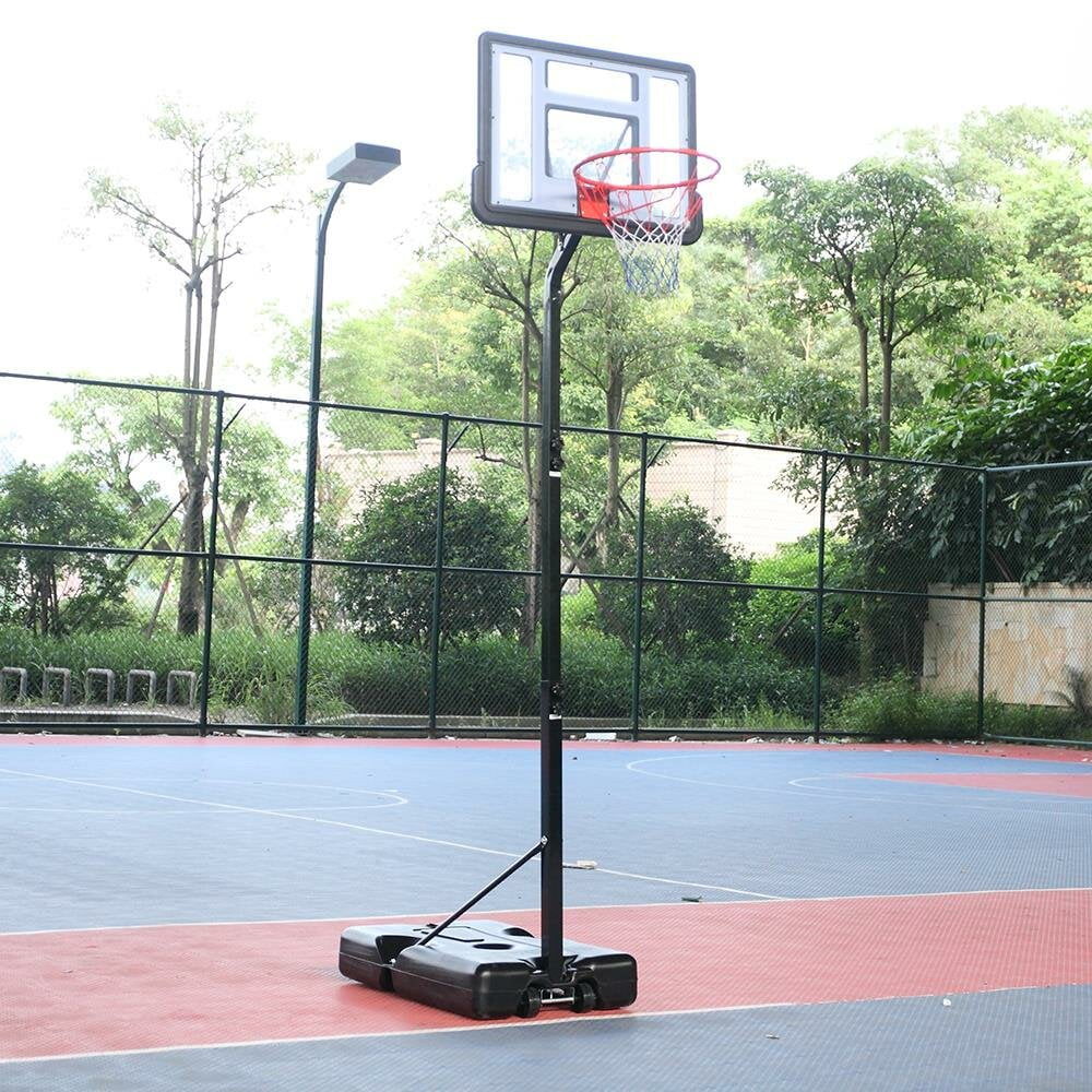 Portable Height Adjustable Basketball Hoop, There are wheels on the