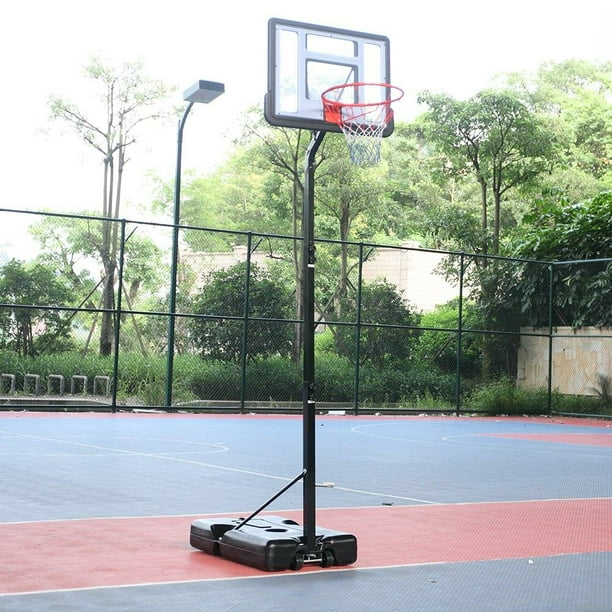 Portable Height Adjustable Basketball Hoop, There are wheels on the