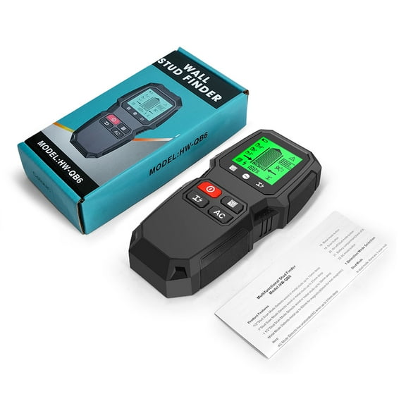 5-in-1 Smart Wall Scanner With LCD Display, Stud Finder Detector For Wood Studs Metal Pipes Live AC Wires, Professional Depth Detection For DIY Home Renovation