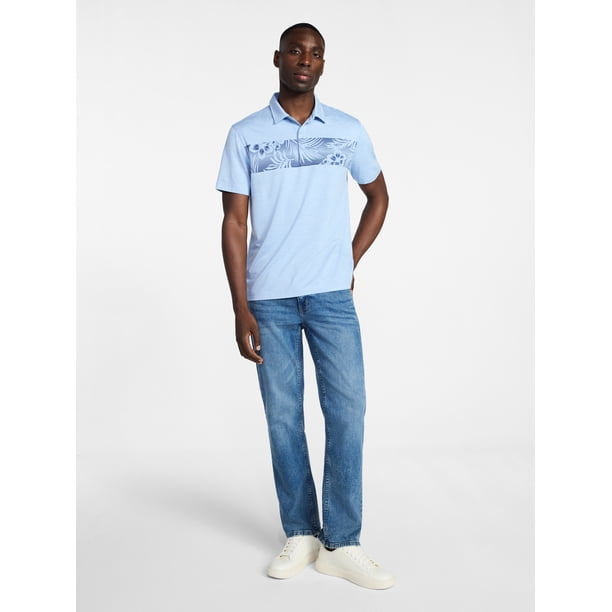 George Men's & Big Men's Relaxed Fit Short Sleeve Stretch Polo