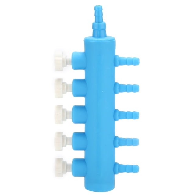 Válvula de aire para acuario, ajustable, de plástico, para tanque de peces, divisor de flujo de aire y oxígeno para equipos de dióxido de carbono de 1 a 5 con válvula.