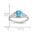 thumbnail image 2 of Primal Gold 14 Karat White Gold 6x4mm Oval Blue Topaz Ring, 2 of 3
