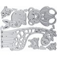 thumbnail image 1 of Troqueles de corte de metal Fansoftiks con diseño de oso y mariposa para manualidades DIY, 1 of 9