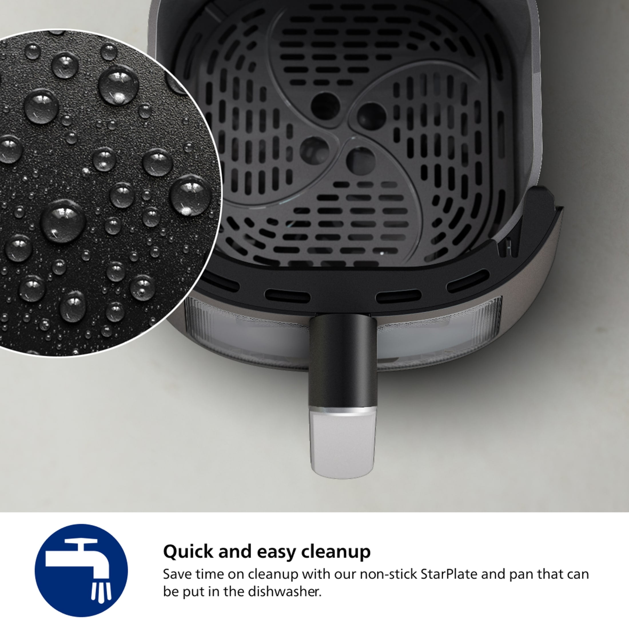 Philips 2000 Series Airfryer with Window, 4.4 Qt (4.2L) Capacity, Black, Silver Handle