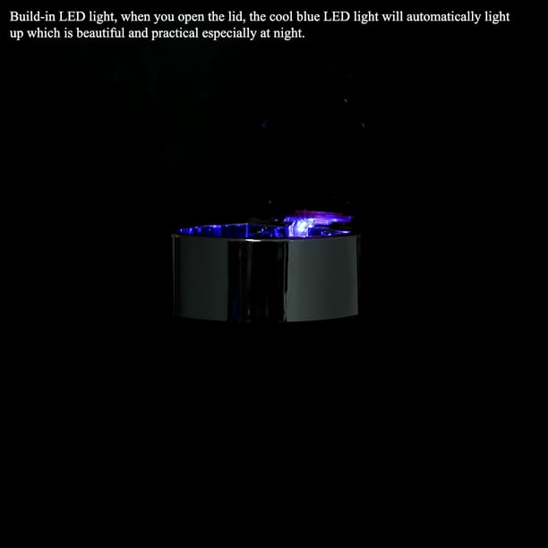 Soporte para Cenizas de Coche, Cenicero para Cigarros, Para Coche, Portátil, Para Cenizas de Cigarrillos, Con Luz Led, Negro, Naranja, Soporte sin Humo, Accesorios Interiores
