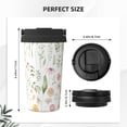 thumbnail image 3 of Fotbe Wildflower Watercolor 2 Printed Insulated Travel Coffee Mug Spill Proof Leak Proof Stainless Steel Coffee Tumbler Reusable Coffee Cups with Lids Thermos, 3 of 8