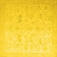 thumbnail image 1 of Ahgly Company Indoor Square Oriental Yellow Traditional Area Rugs, 4' Square, 1 of 4