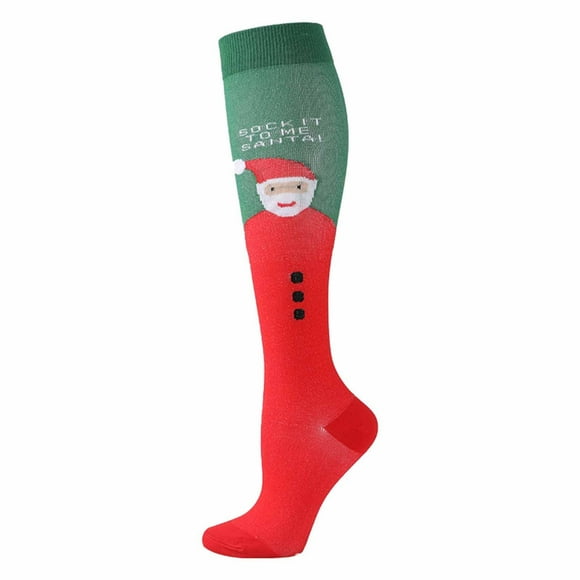 MZXELPRJD No Show Socks Womens Christmas Printed Calf Socks Long Tube Knee Socks, Ankle Socks for Women